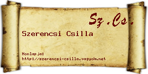 Szerencsi Csilla névjegykártya
